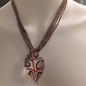 Glass & beaded necklace